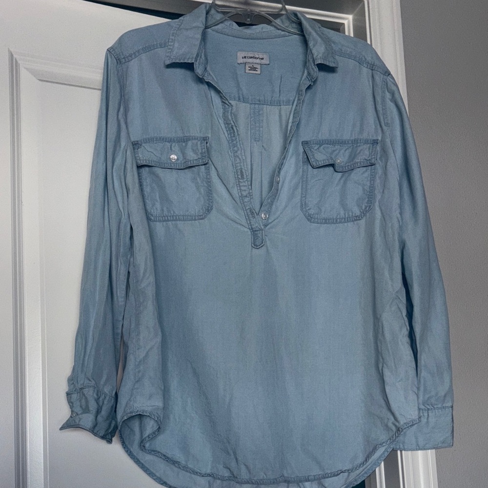 Liz Claiborne Light Blue Blouse